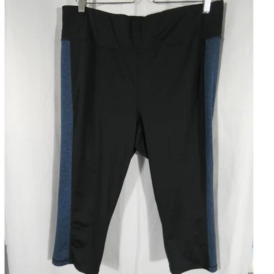 2X Pantalones Capri Yoga Ideology Para Mujer Negro Azul Atlético Gimnasio Correr  Foto 1 de 4