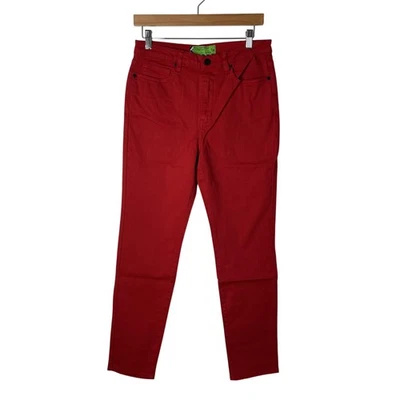 Pantalones de mezclilla Sandrine Rose X Free People para mujer 30 rojos ajustados elásticos etiqueta virgen Foto 1 de 4