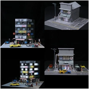 1/64 Diorama Car Garage Model LED Lighting City Parking Lot Scene Display Model - Picture 1 of 39