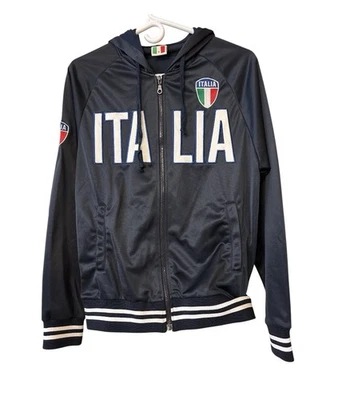 Vintage ITALIA Full Zip Track Jacket Logo, Embroidererd Blue Medium - Image 1 of 4