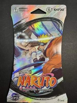 KAYOU- NARUTO SERIE 1, Heaven Scroll Funda Inglés Booster Sellado Paquete de 8 Cartas Foto 1 de 2
