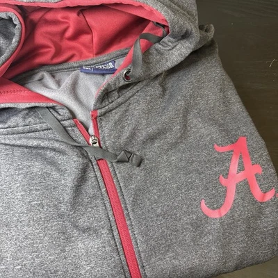 University Alabama Crimson Tide Full Zip Hoodie Jacket 5XL Gray Bama Sweatshirt - Image 1 of 4