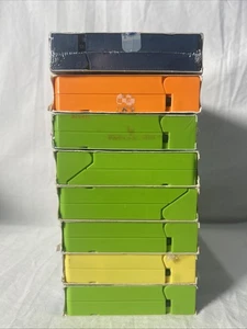 COLORED VHS Tape Shells LOT of 8 - BLUE ORANGE GREEN Custom Swap Project - Imagen 1 de 2