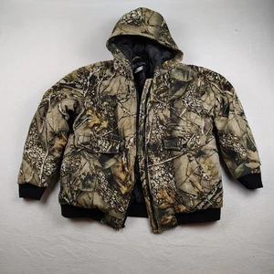 WFS Burly Camo Jacket Boys Medium Hooded Insulated Realtree Hunting Outdoor Warm - Picture 1 of 7