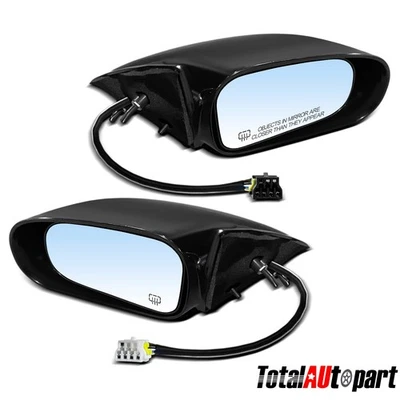 2x Espejo eléctrico con calefacción liso negro 5 pines para Mitsubishi Eclipse Eagle Talon Foto 1 de 4