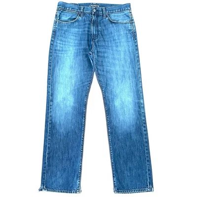 Jeans vintage Lacoste masculino 34 corte reto clássico 5 bolsos MSRP $135 Preppy - Imagem 1 de 4