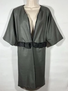 POLECI Damen 2 Kimono Stil Abend Cocktail Mantel Kleid Jacke, grau/schwarz - Bild 1 von 16
