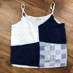 Skies Are Blue Women Sz S White Blue Tank Top *READ - Picture 1 of 9