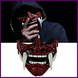 Máscara de demonio japonés Samurai Oni Halloween Juegos con disfraces Horror Prajna Disfraz - Imagen 1 de 27