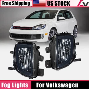 For 2011-2015 Volkswagen Jetta GLI 2010-2014 GTI Fog Lights Front Smoke Lamps  - Picture 1 of 3