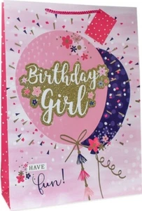 Happy Birthday Moon Shape Gift Bag - XLarge Size Design Large Birthday Gift Bag - Picture 1 of 1