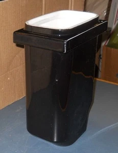 VINTAGE HALL POTTERY BLACK B 596 B SYRUP DISPENSOR REPLACEMENT CANISTER VASE - Picture 1 of 8