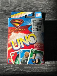 2005 Superman Returns Uno Card Game USED COMPLETE! DC Mattel - Picture 1 of 4