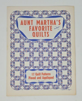 Folleto de patrones de edredón años 50 colchas favoritas de tía Martha 17 piezas y aplicadas Foto 1 de 2