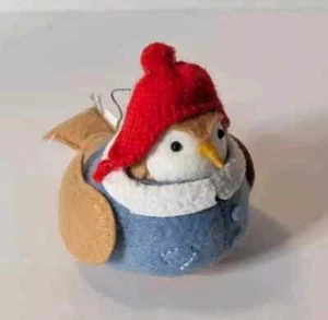 Target Wondershop Featherly Friend Christmas Ornament 2023 Fabric Bird Red Hat - Picture 1 of 1