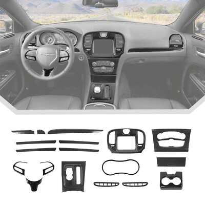 Carbon Fiber Interior Center Console Full Decor Trims Kit for Chrysler 300/300C Foto 1 de 4