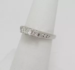 1/2CT Natural Diamond Anniversary Engagement Wedding Bridal Ring 14K White Gold - Picture 1 of 10