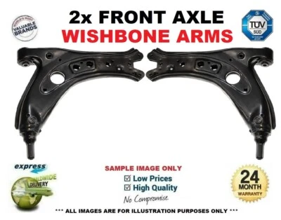 2x FRONT WISHBONE CONTROL ARMS for SEAT CORDOBA 1.2 12V 2006-2009 - Image 1 of 4