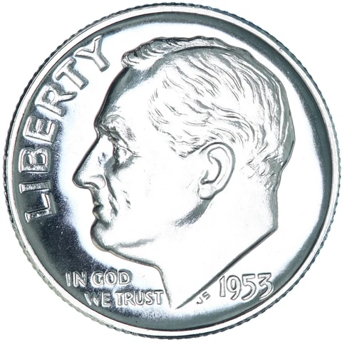 1953 (P) Roosevelt Dime Gem 90% Silver Proof US Coin See Pics Y020 Cover