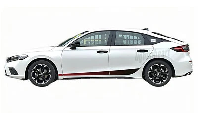 Fit For Honda Civic Hatchback Car Sticker Graphics Vinyl Decal Side Stripe Vinyl - Image 1 of 4