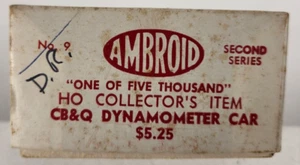Ambroid, #9 CB&Q Dinamómetro Coche Kit, HO, Conjunto Parcial - Imagen 1 de 5