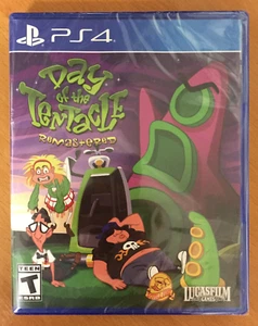 NEW seald DAY OF THE TENTACLE Remastered PS4 Playstation 4 MANIAC MANSION sequel - Picture 1 of 2