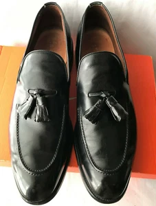 Allen Edmonds Saratoga Tassel Black Leather Slip-On Loafer Shoes Men's 11.5 A - Picture 1 of 11