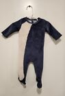 Maniere Sherpa Velour Blue Footie With White Fur Size 3M. Brand new with tags
