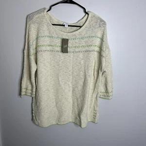 Damen NEU J. Jill Größe LP 3/4-Arm Häkeltop Bluse - Bild 1 von 4