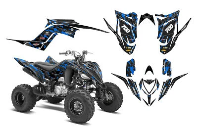 2013- 2025 Raptor 700 R graphics wrap kit 24 mil racing vinyl Digi Camo 1901 Blu - Image 1 of 4