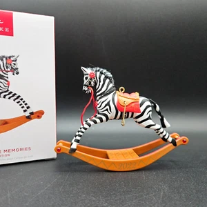 2022 Hallmark Keepsake Rocking Horse Zebra Ornament with box - Picture 1 of 13
