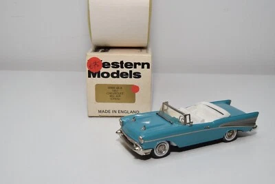 B35 1:43 WESTERN MODELS WMS 44 X 44X CHEVROLET BEL-AIR 1957 OPEN LIGHT BLUE N... - Immagine 1 di 4