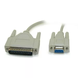 1 Fuß Seriell DB9 BUCHSE auf DB25 RS232 Stecker Kabel - Bild 1 von 2