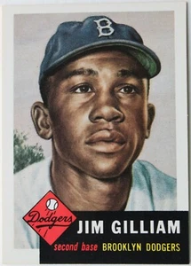 JAMES GILLIAM 1953 TOPPS ARCHIVES #258 BASEBALL CARD SINGLE - Picture 1 of 2