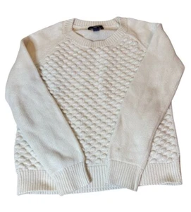 Gap Kids Ivory Cotton Blend Sweater Size L - Picture 1 of 8