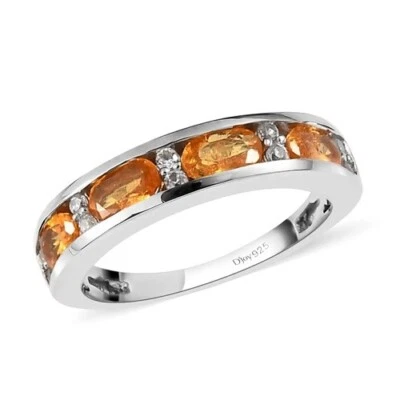 Кольцо премиум-класса Viceroy Spessartine гранат цирконий платина поверх SS 1,50 карата S5, S7 - Изображение 1 из 4