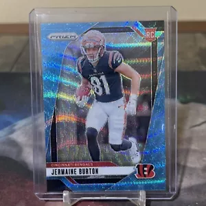 2024 Panini Prizm Football Jermaine Burton RC Rookie Blue Wave 5/230 #350 - Picture 1 of 2