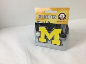 Fanmats 22705 Michigan Wolverines Chrome Metal Hitch Cover - 3D Color Emblem New - Picture 1 of 9