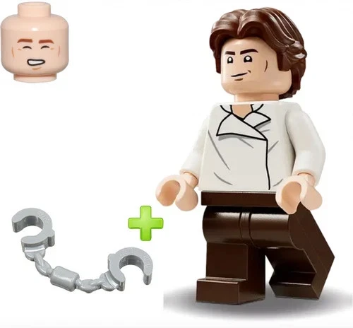 LEGO Star Wars Han Solo Minifigura Camisa Blanca sw1371 75396 Desert Skiff Foto 1 de 1