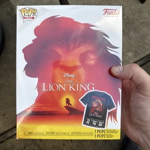 Funko Pop! Disney Lion King Mufasa Flocked Pop And XL Tee Target-Con EXCLUSIVE - Picture 1 of 4