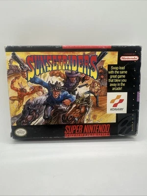 Sunset Riders Super Nintendo SNES Original Box Inserts No Manual - Image 1 of 4