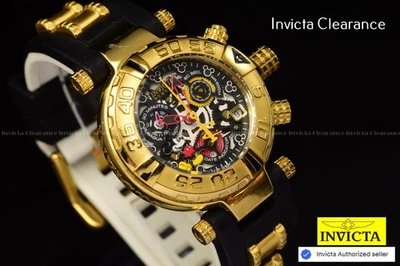 Invicta резерва Disney женщин 38 мм Микки Маус ограниченного тиража. Часы из нержавеющей стали черное золото - Изображение 1 из 4