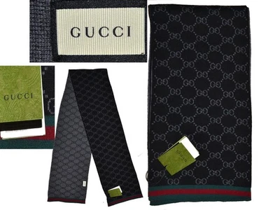 GUCCI Bufanda 100% Lana Made Italy  GU02 - Imagen 1 de 4