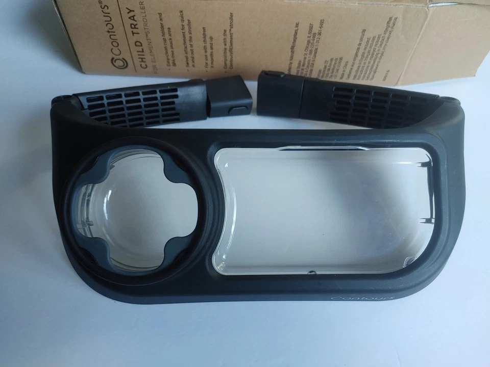 Bandeja infantil Contours para carrinho Element. ZY027-BLK - Imagem 1 de 4