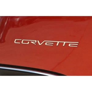 Rear 'Corvette' Bumper Letters for 05-13 Chevy Corvette C6 [Stainless/Polished] - Foto 1 di 4