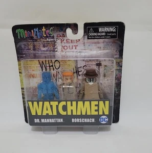 Rorschach Watchmen Dr Manhattan Glow In The Dark DC Minimates  Figure Set New - Picture 1 of 4