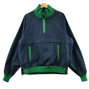Vintage Woolrich Women’s Blue Green Pullover Windbreaker Jacket Large - Picture 1 of 12