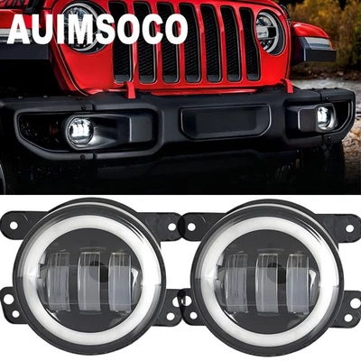 一对/2x 4 英寸保险杠 LED 雾灯适用于吉普 TJ Sport Utility 1997 - 2006 — 第 1/4 张图片