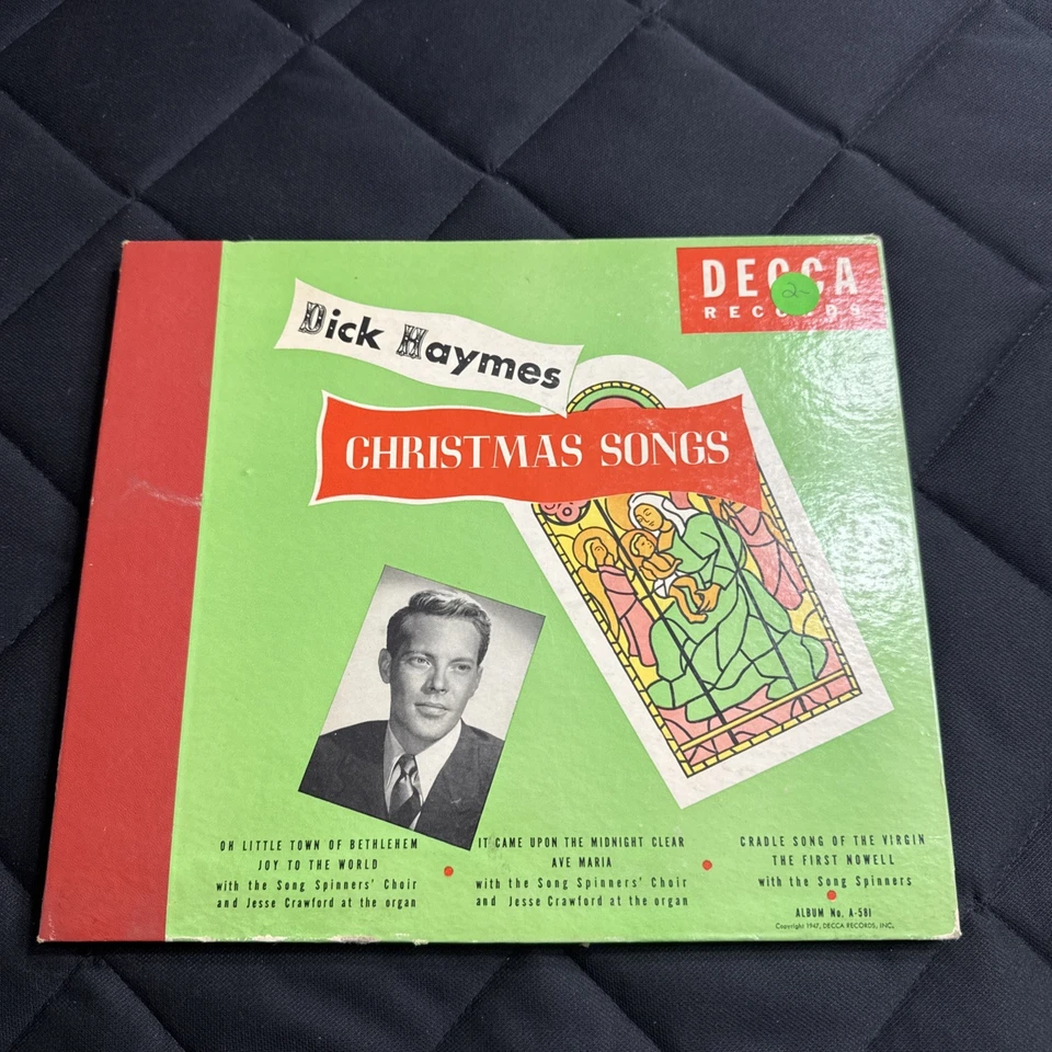 Vintage Decca Vinyl Record Book Box Set Dick Haymes Christmas Songs Foto 1 de 4
