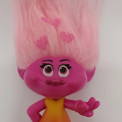 Dreamworks Trolls 2015 Hasbro 2 Inch Figure Orange And Yellow Dress  - Image 1 of 4